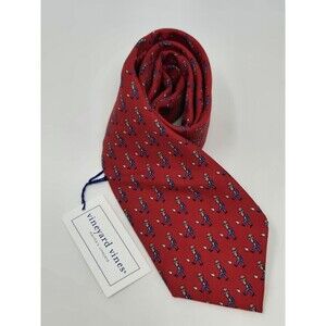 NWT VINEYARD VINES CUSTOM COLLECTION UNCLE SAM RED SILK NECKTIE MENSWEAR TIE